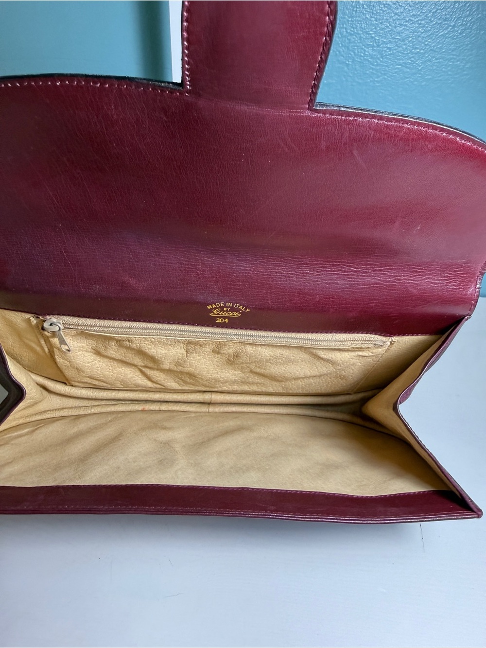 Authentic Vintage Gucci Blondie Leather Clutch Bag – Burgundy / Bordeaux W/COA - Picture 7 of 10